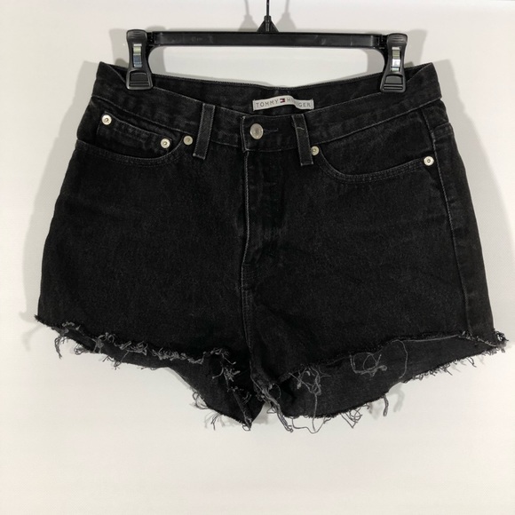 Tommy Hilfiger Pants - Vintage Tommy Hilfiger • Black Frayed Shorts